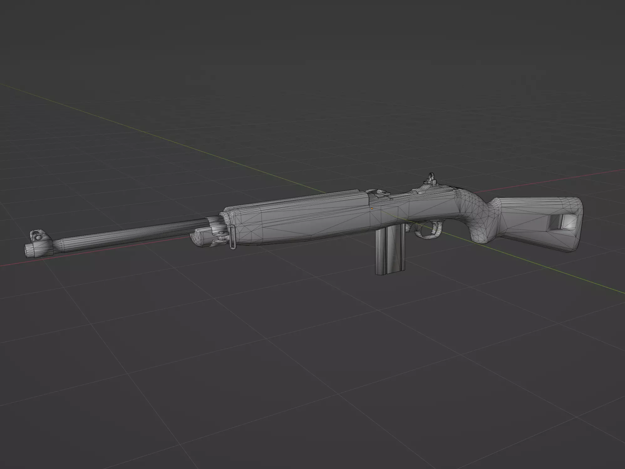 M1 M2 Carbine  Low-poly 3D model_0
