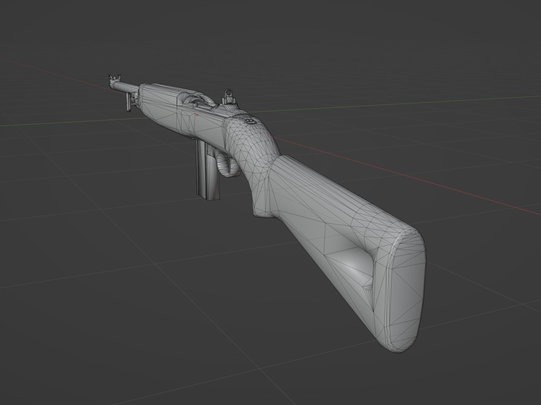 M1 M2 Carbine  Low-poly 3D model_2