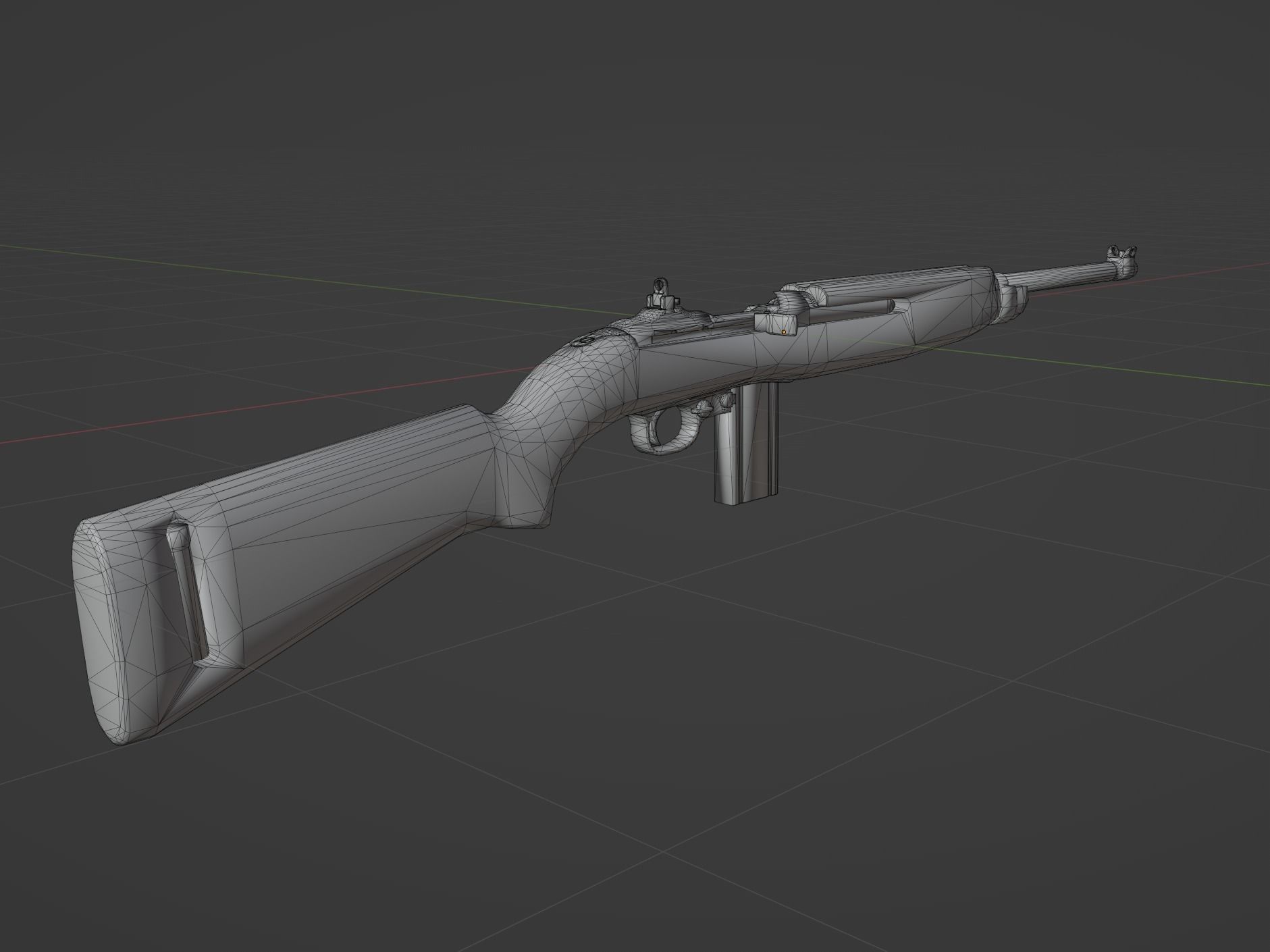 M1 M2 Carbine  Low-poly 3D model_4