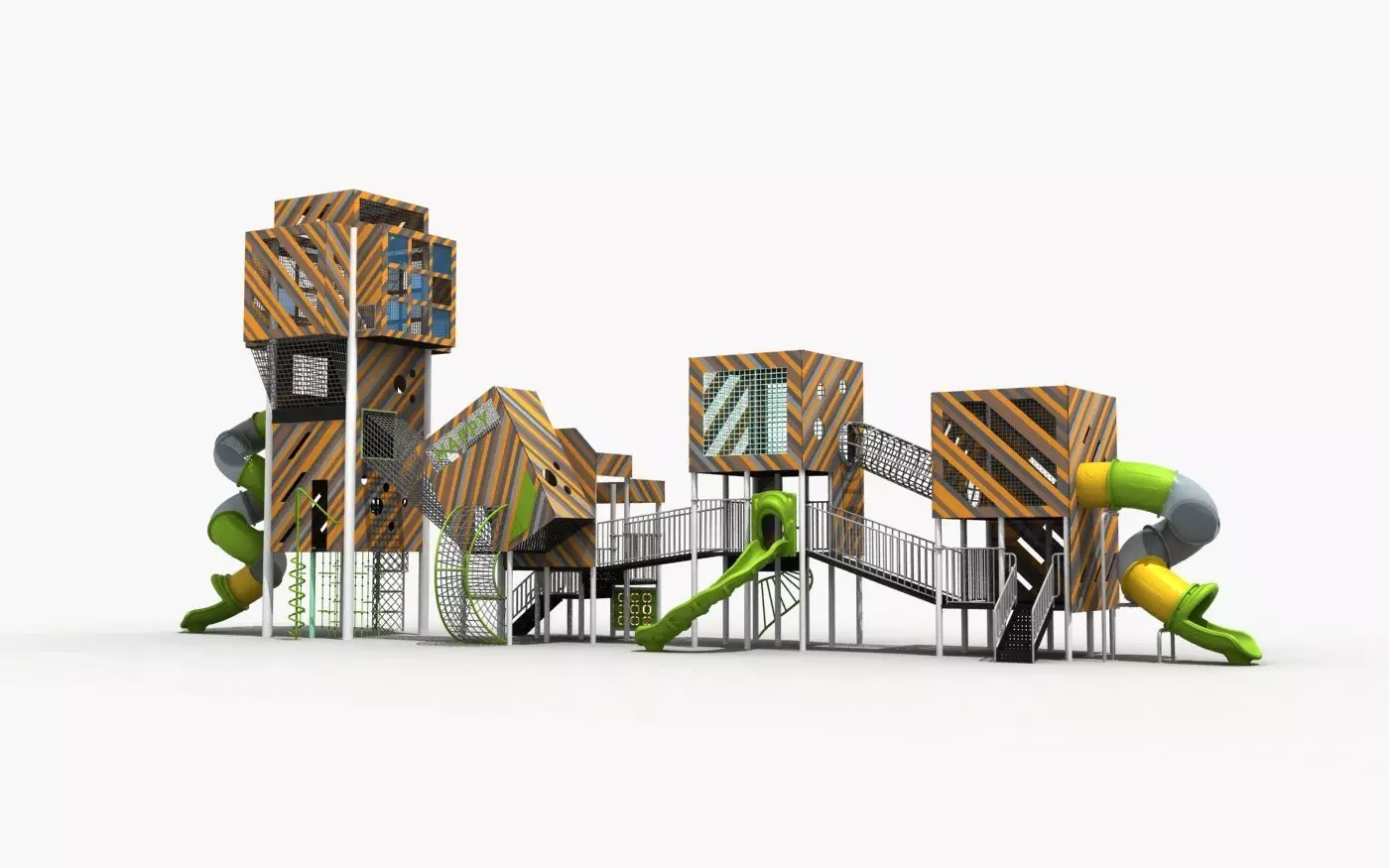 Outdoor Park Container Kids Playground Equipment 3D model_0