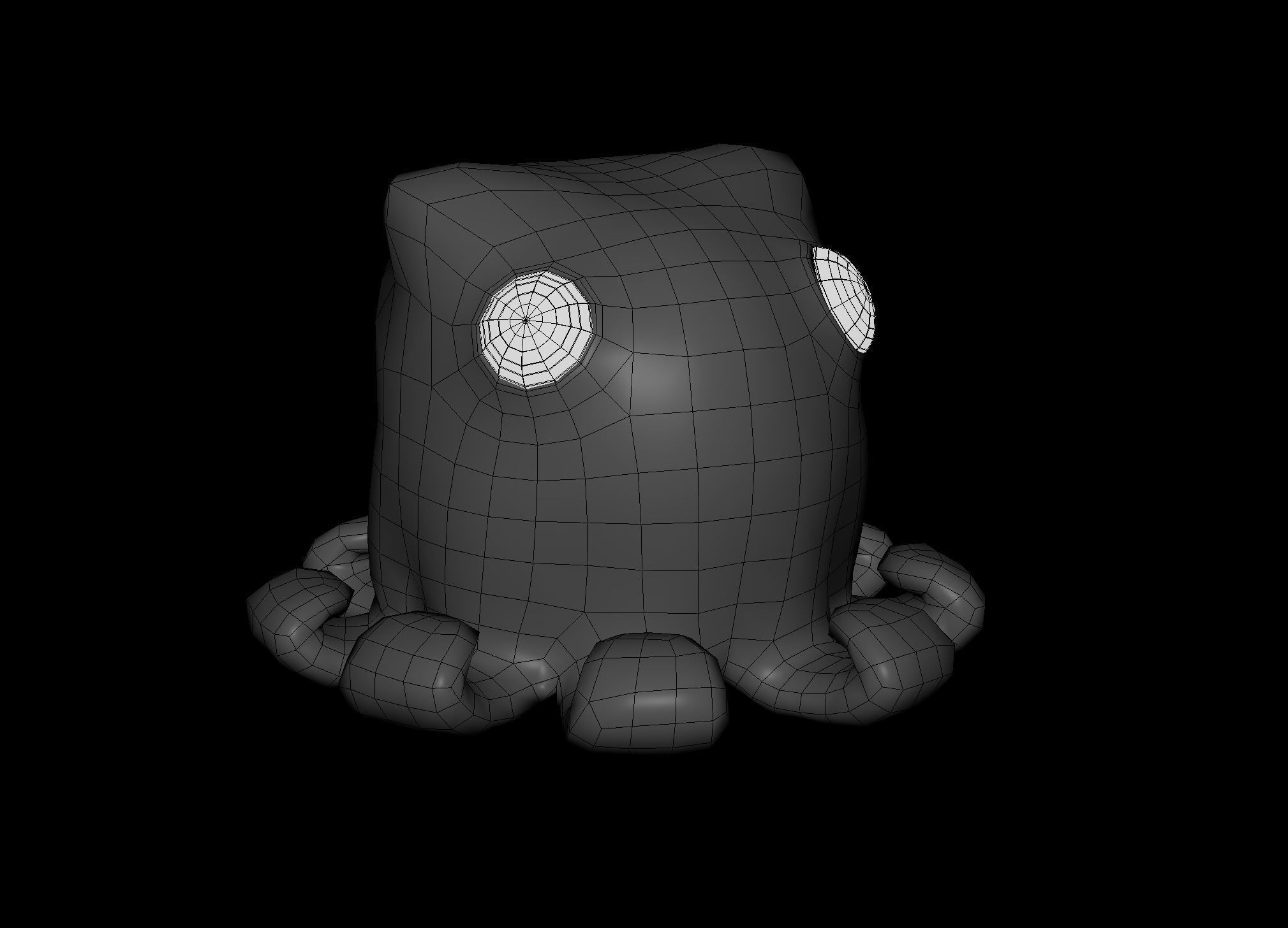 Cute Octopuss 3 - Animated Low-poly 3D model_11