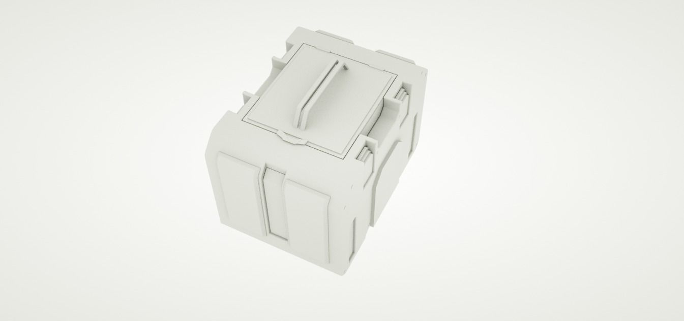 Futuristic crates hard surface realistic 3D model_7