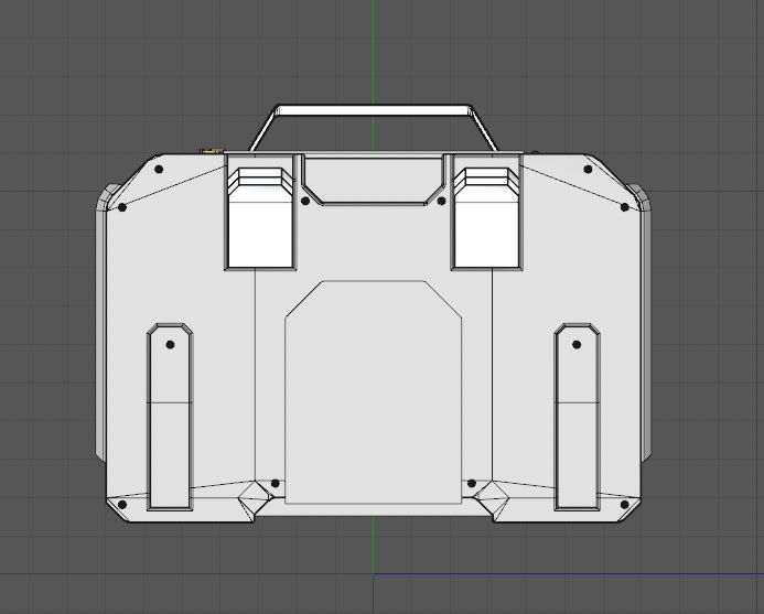 Futuristic crates hard surface realistic 3D model_4