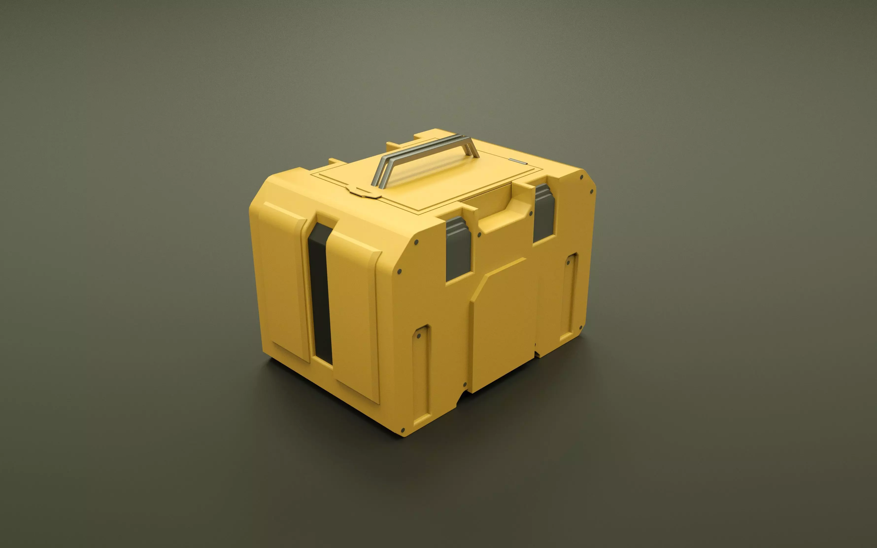 Futuristic crates hard surface realistic 3D model_0