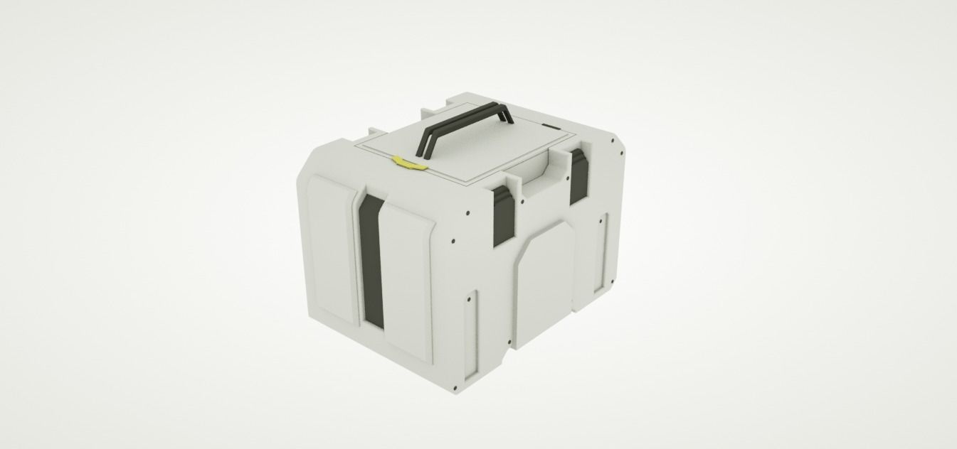 Futuristic crates hard surface realistic 3D model_6