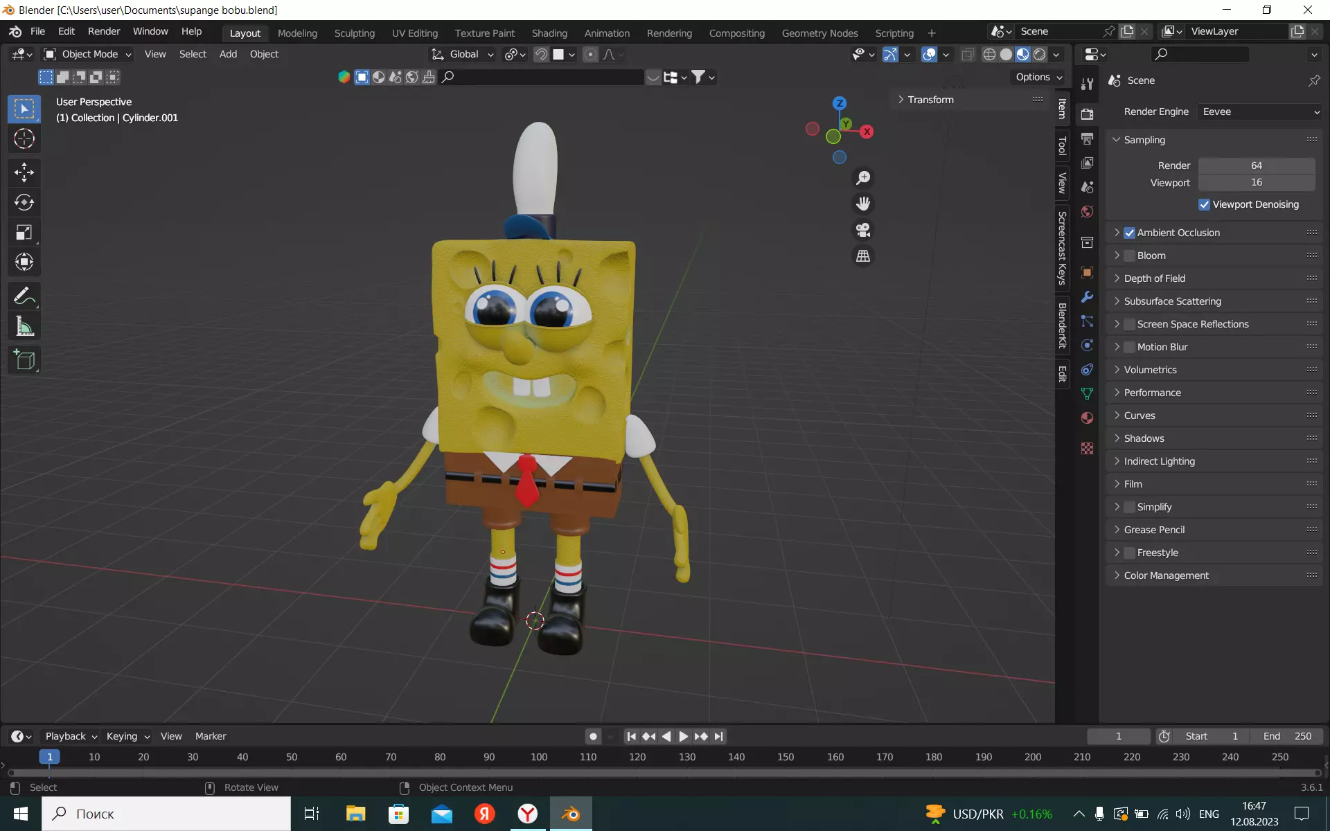 3d model of spongebob 3D model_0