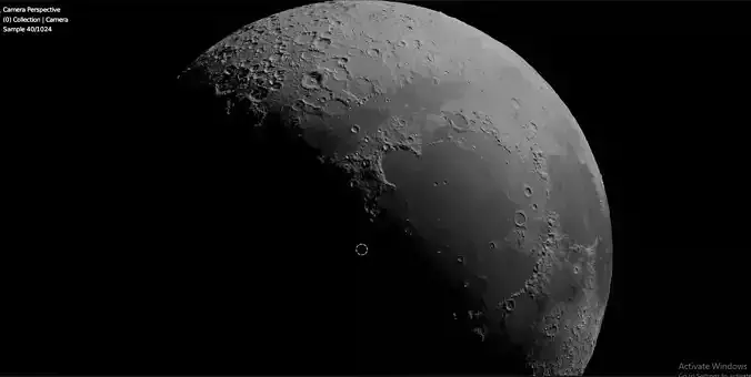 moon in space 3D print model