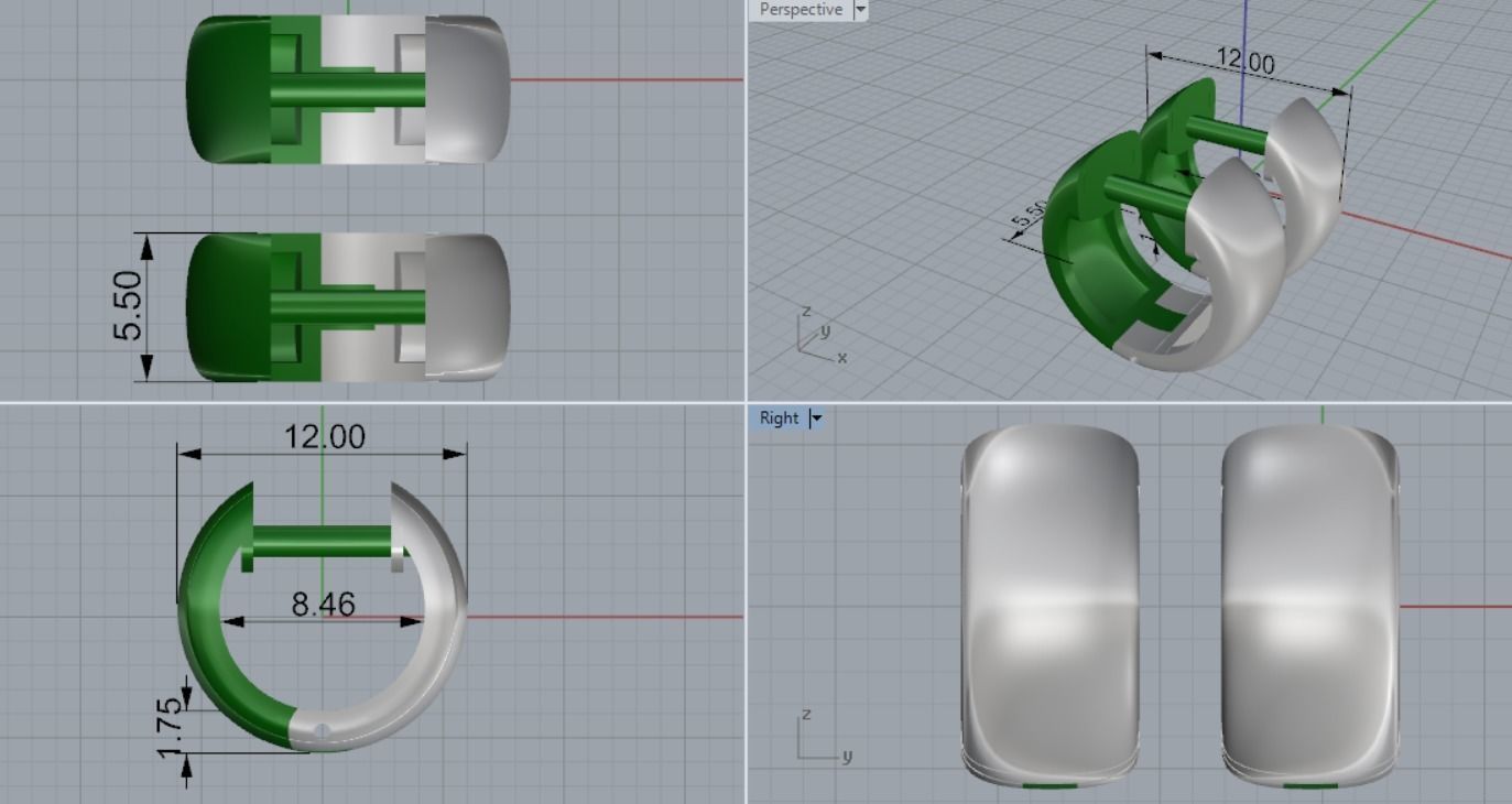 Earrings 3D print model_9