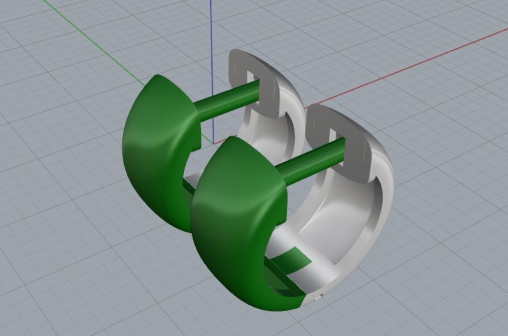 Earrings 3D print model_10