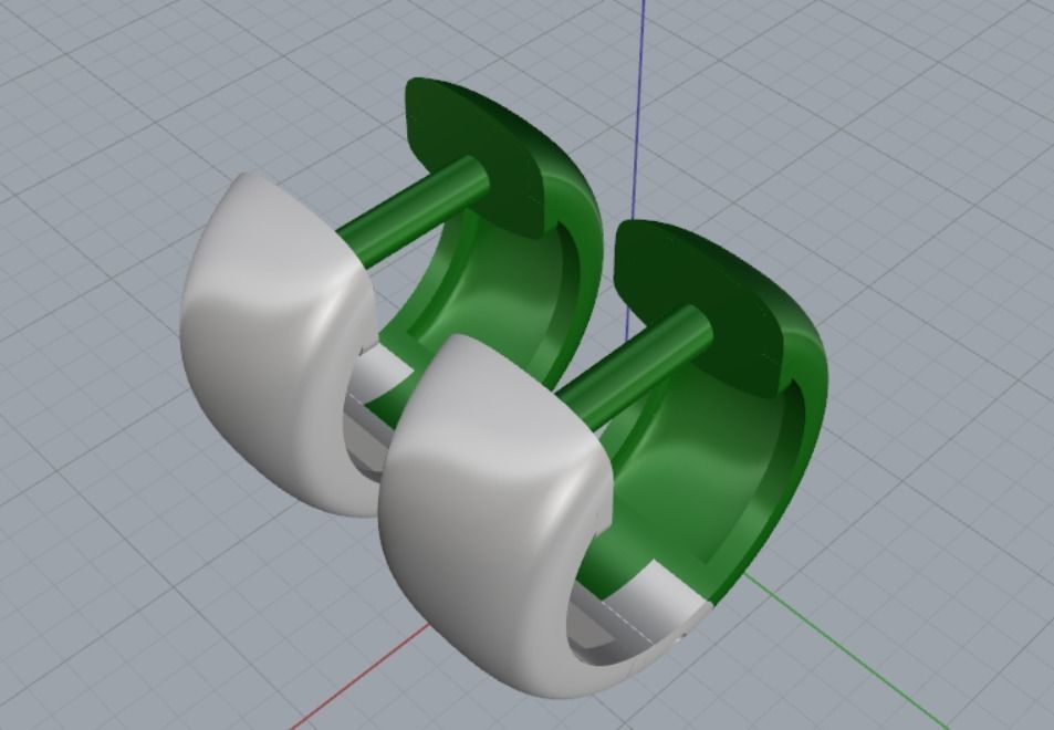 Earrings 3D print model_12