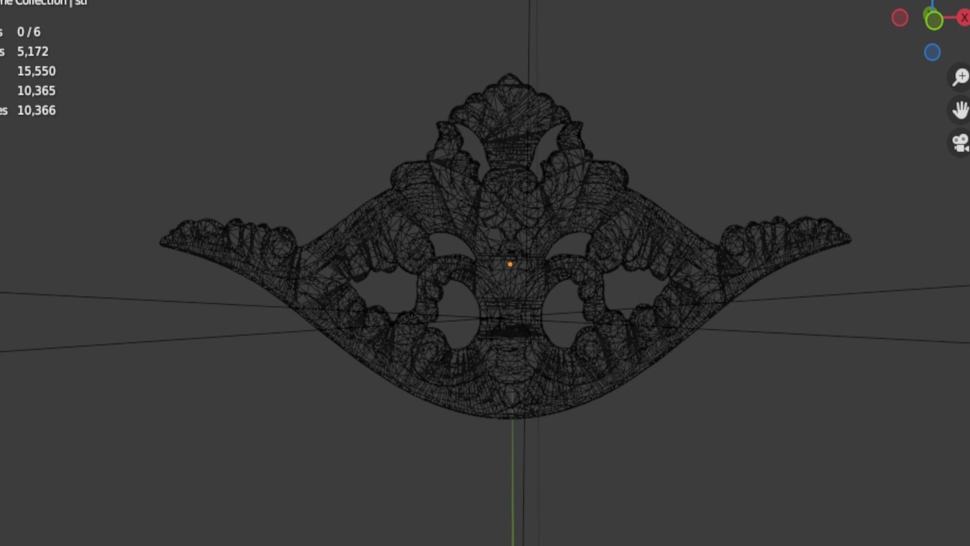 Classic decor ornament 309 3D model_6
