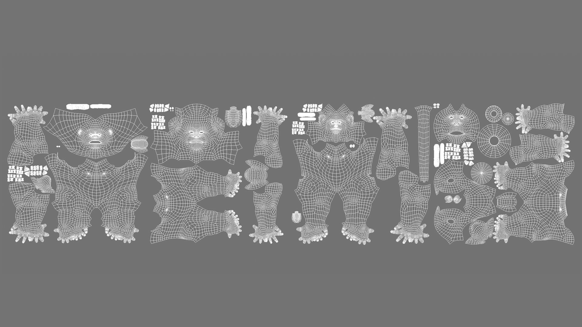 Primate  BaseMesh II Chimpanzee I Gorilla I Monkey I Orangutan 3D Model Collection_6