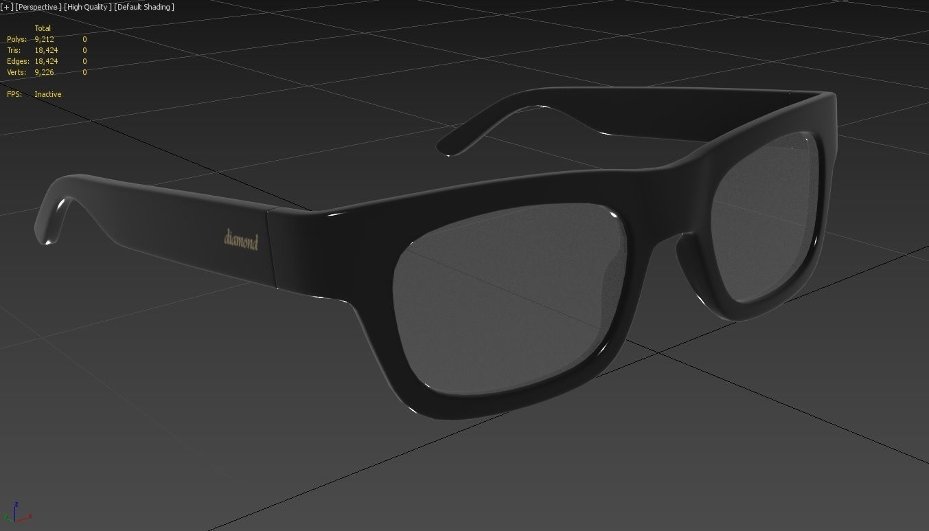Eyeglasses M03 Low-poly 3D model_7