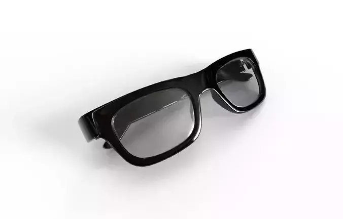 Eyeglasses M03b Low-poly 3D model