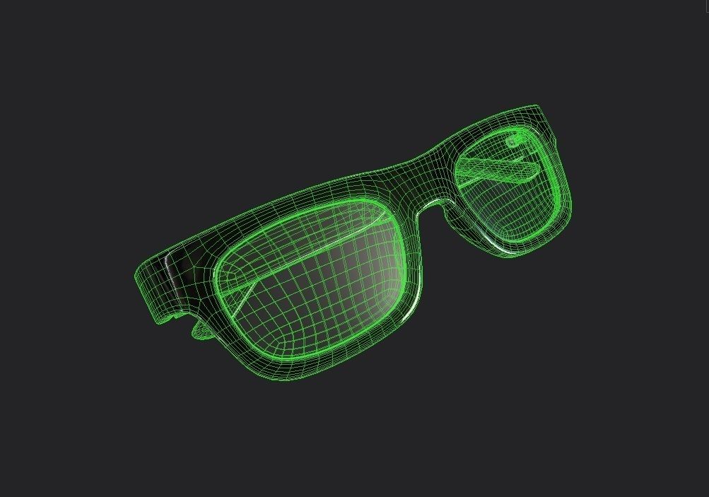 Eyeglasses M03b Low-poly 3D model_1