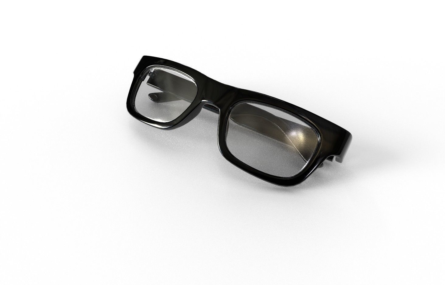 Eyeglasses M03b Low-poly 3D model_2