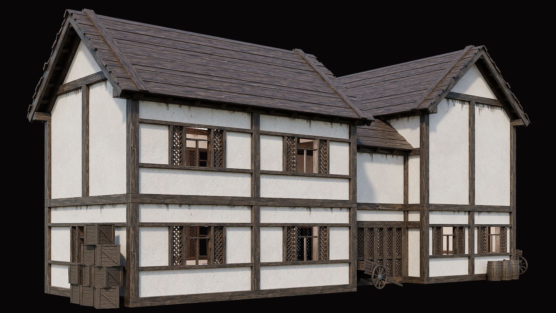 Medieval Village Pack  - 10 Assets - 4K Textures Game Ready Low-poly 3D model_51