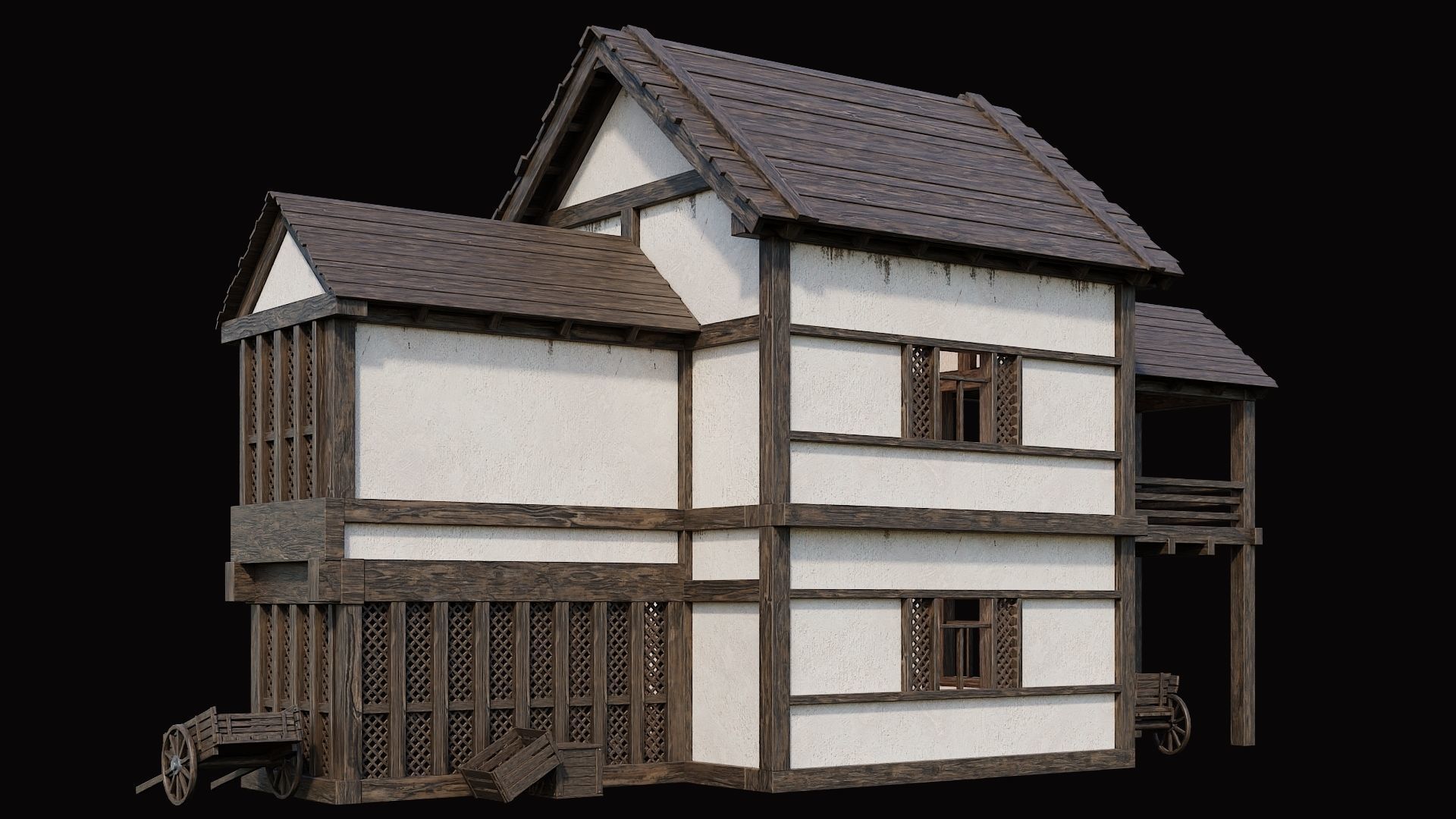 Medieval Village Pack  - 10 Assets - 4K Textures Game Ready Low-poly 3D model_75