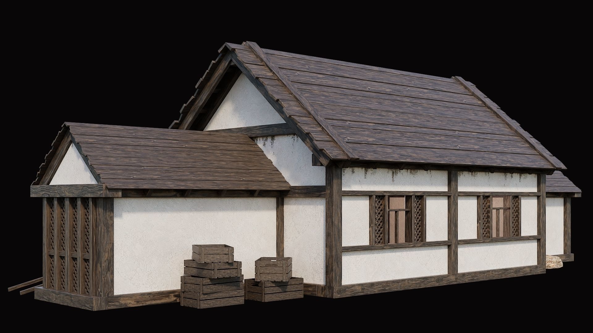 Medieval Village Pack  - 10 Assets - 4K Textures Game Ready Low-poly 3D model_27