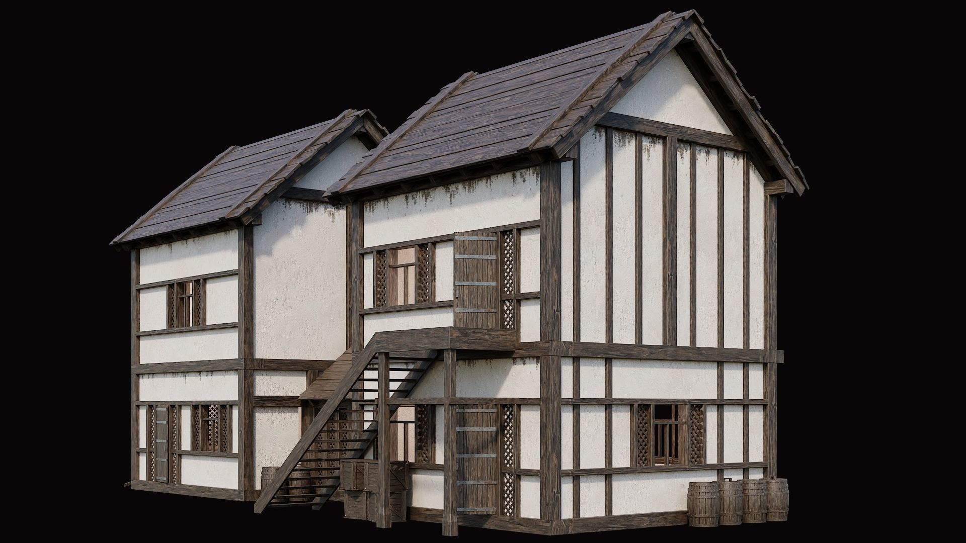 Medieval Village Pack  - 10 Assets - 4K Textures Game Ready Low-poly 3D model_68