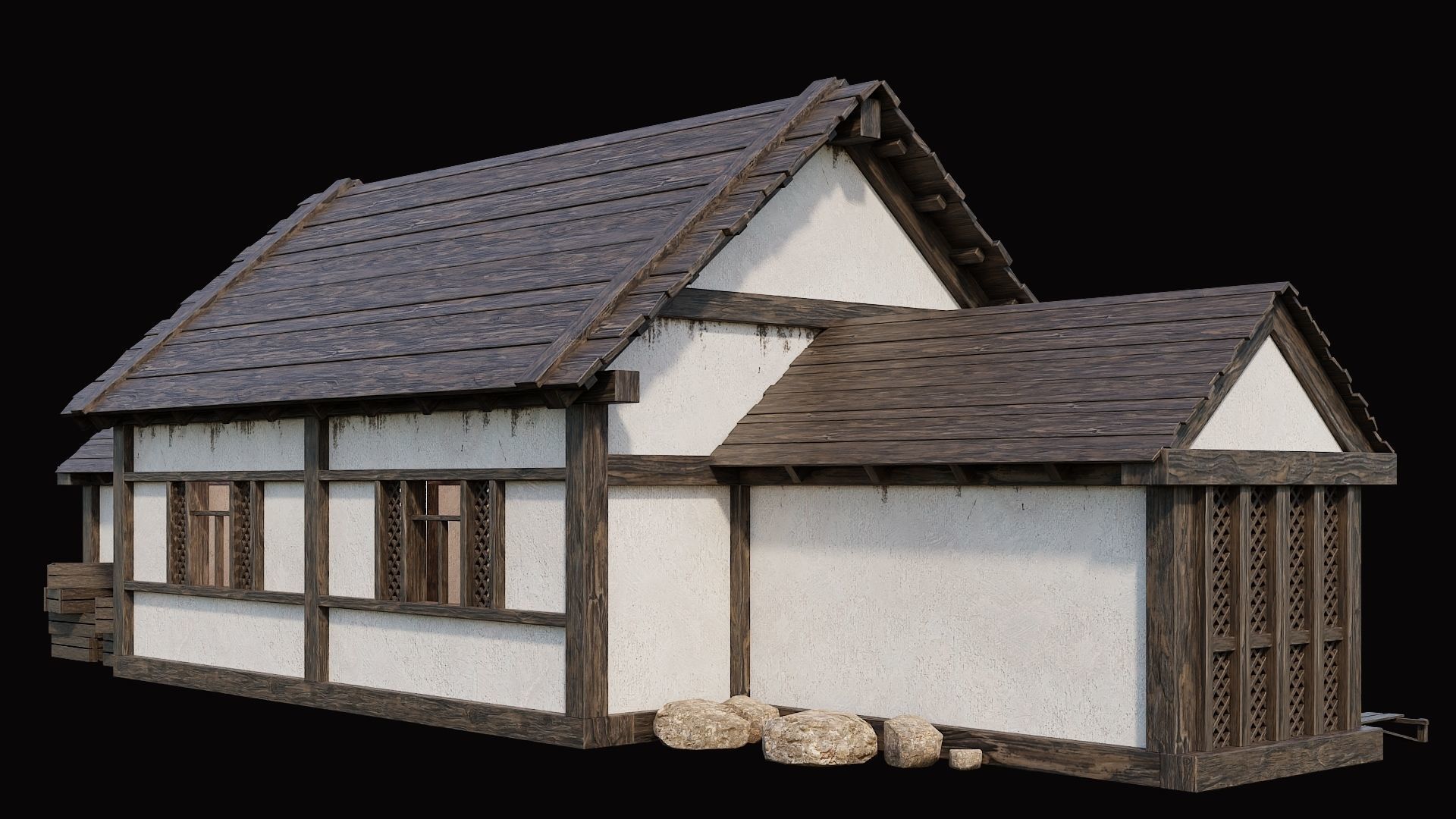 Medieval Village Pack  - 10 Assets - 4K Textures Game Ready Low-poly 3D model_26