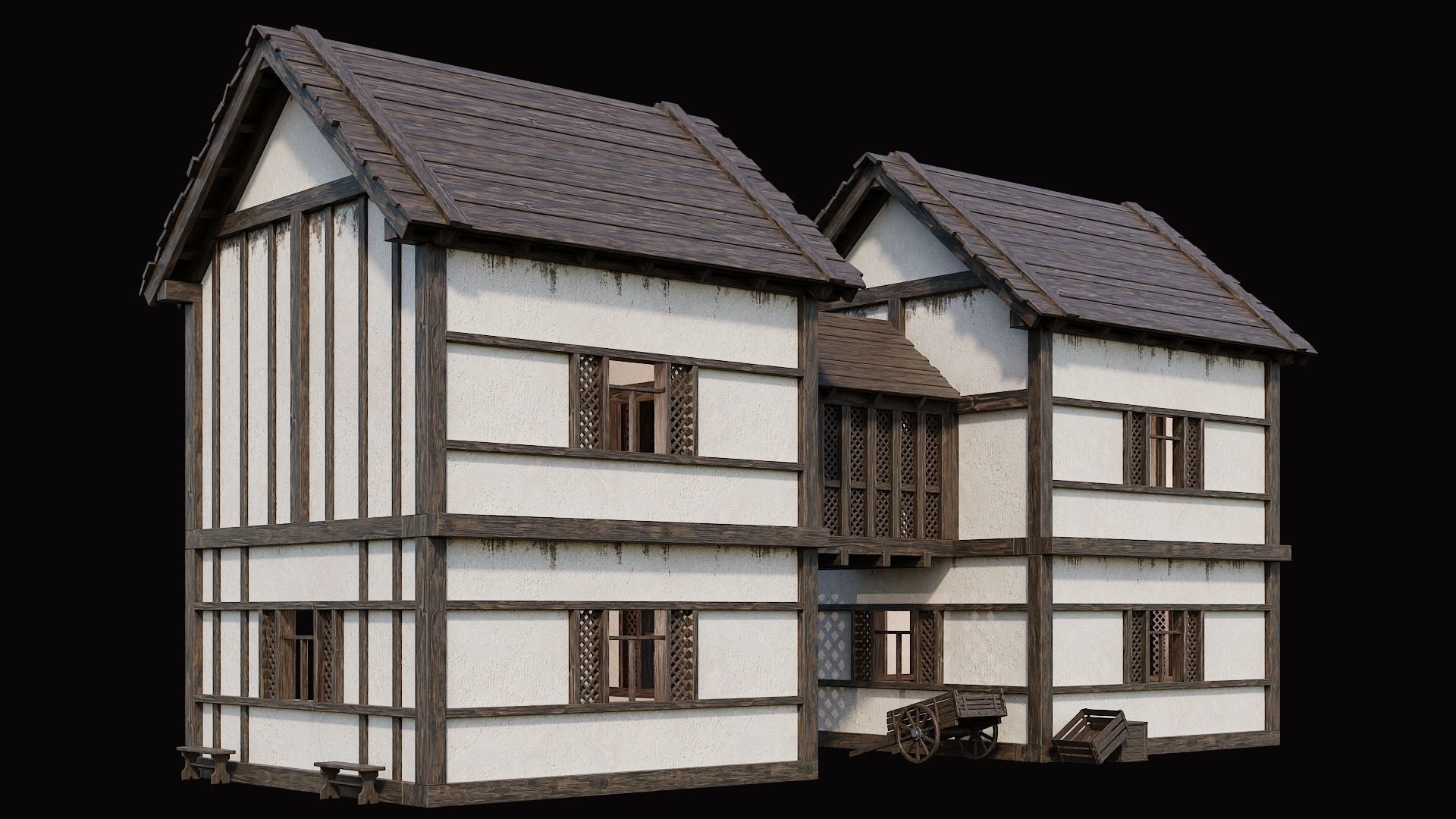 Medieval Village Pack  - 10 Assets - 4K Textures Game Ready Low-poly 3D model_59