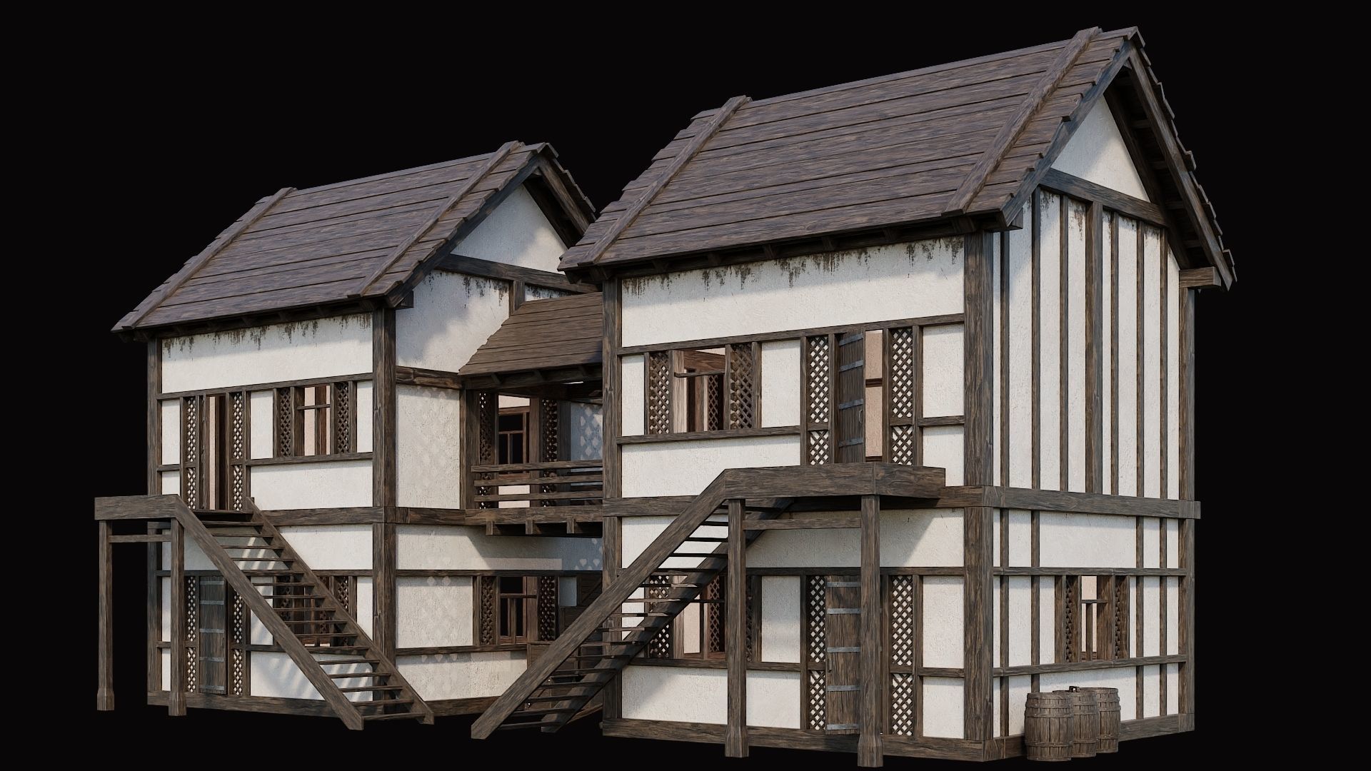 Medieval Village Pack  - 10 Assets - 4K Textures Game Ready Low-poly 3D model_44