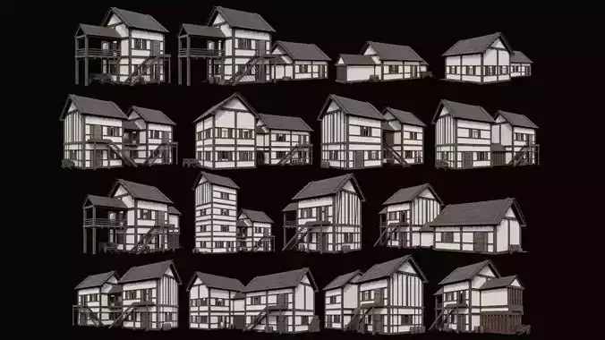 Medieval Village Pack  - 10 Assets - 4K Textures Game Ready