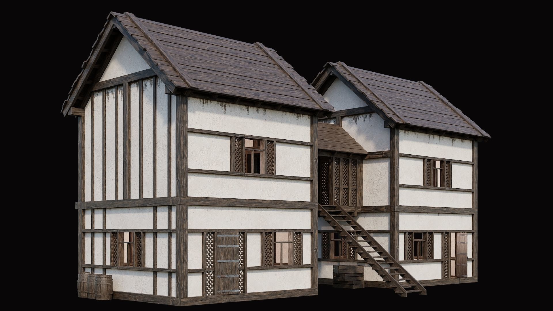Medieval Village Pack  - 10 Assets - 4K Textures Game Ready Low-poly 3D model_57