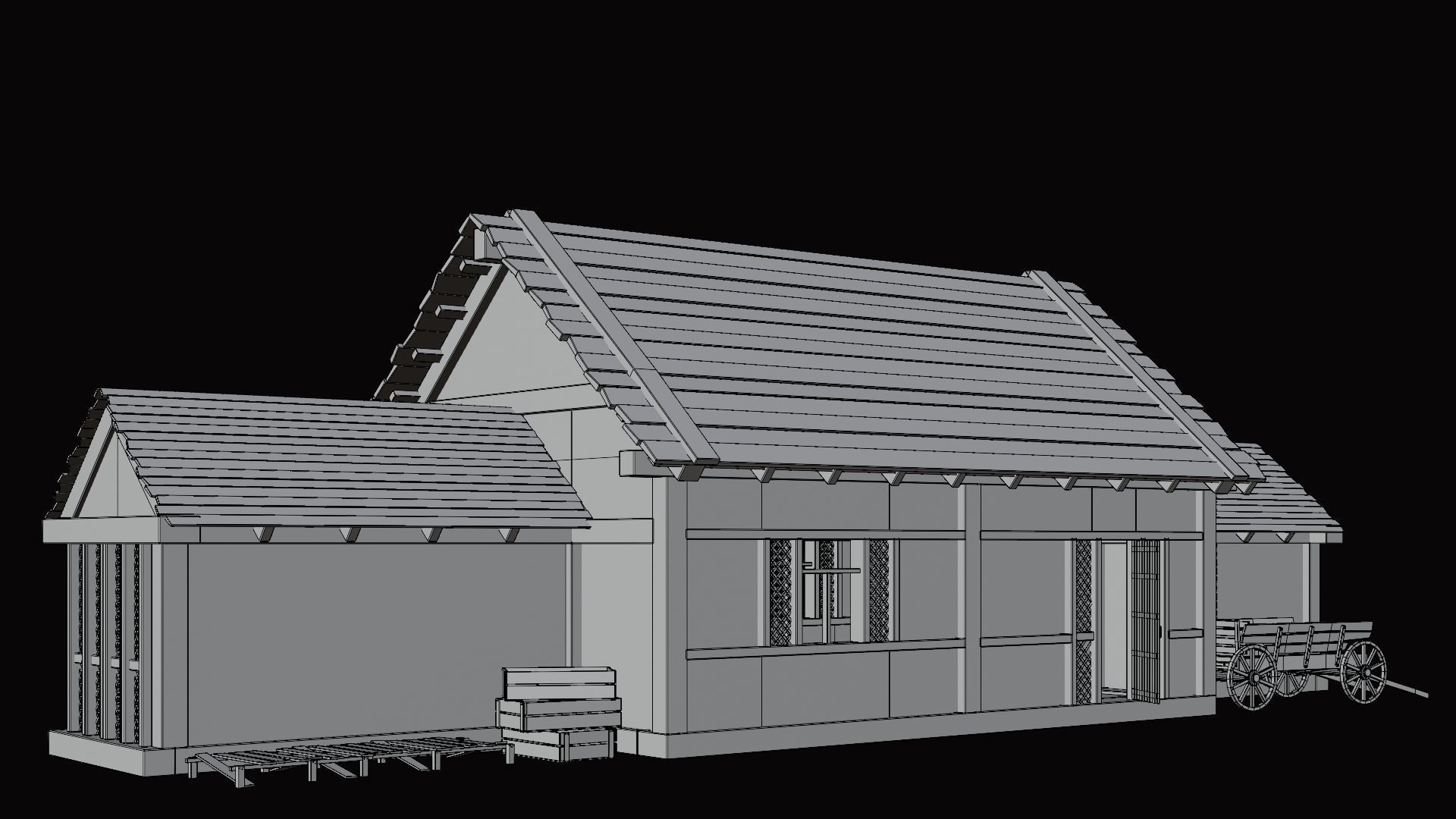 Medieval Village Pack  - 10 Assets - 4K Textures Game Ready Low-poly 3D model_32