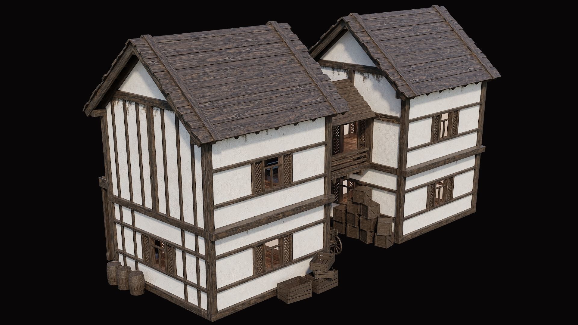 Medieval Village Pack  - 10 Assets - 4K Textures Game Ready Low-poly 3D model_47