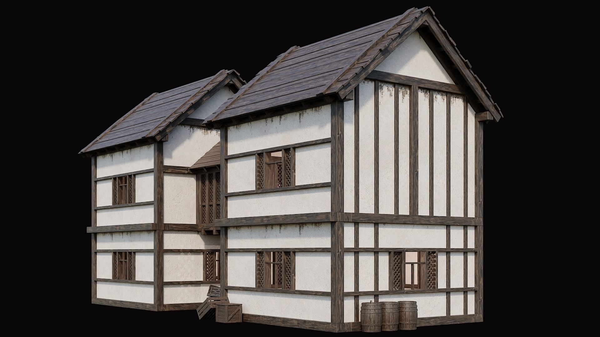 Medieval Village Pack  - 10 Assets - 4K Textures Game Ready Low-poly 3D model_58