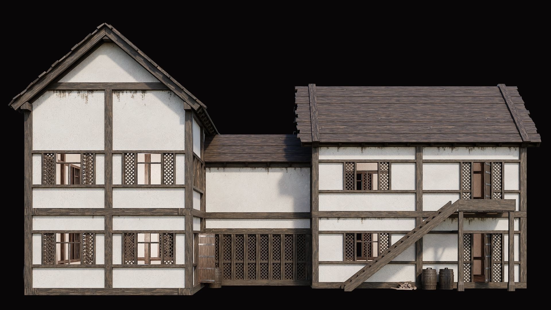 Medieval Village Pack  - 10 Assets - 4K Textures Game Ready Low-poly 3D model_53
