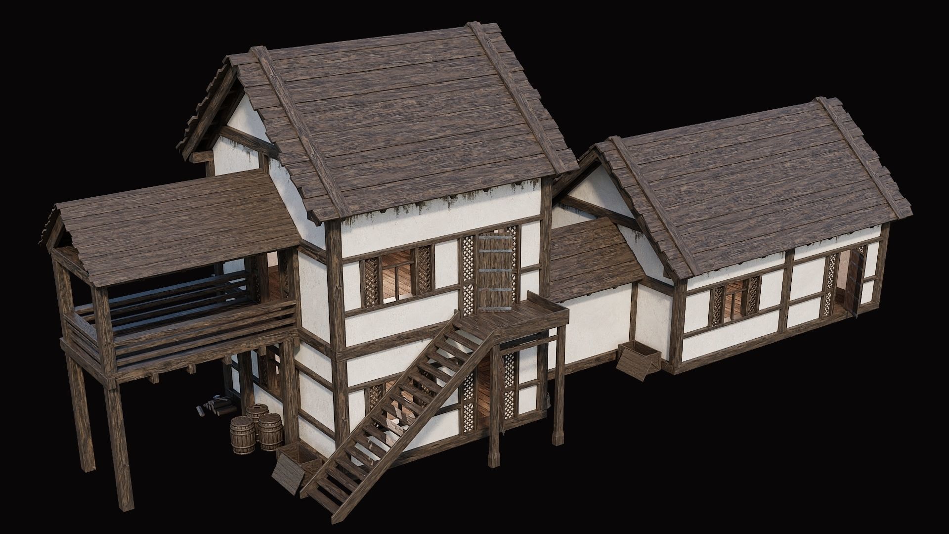 Medieval Village Pack  - 10 Assets - 4K Textures Game Ready Low-poly 3D model_14