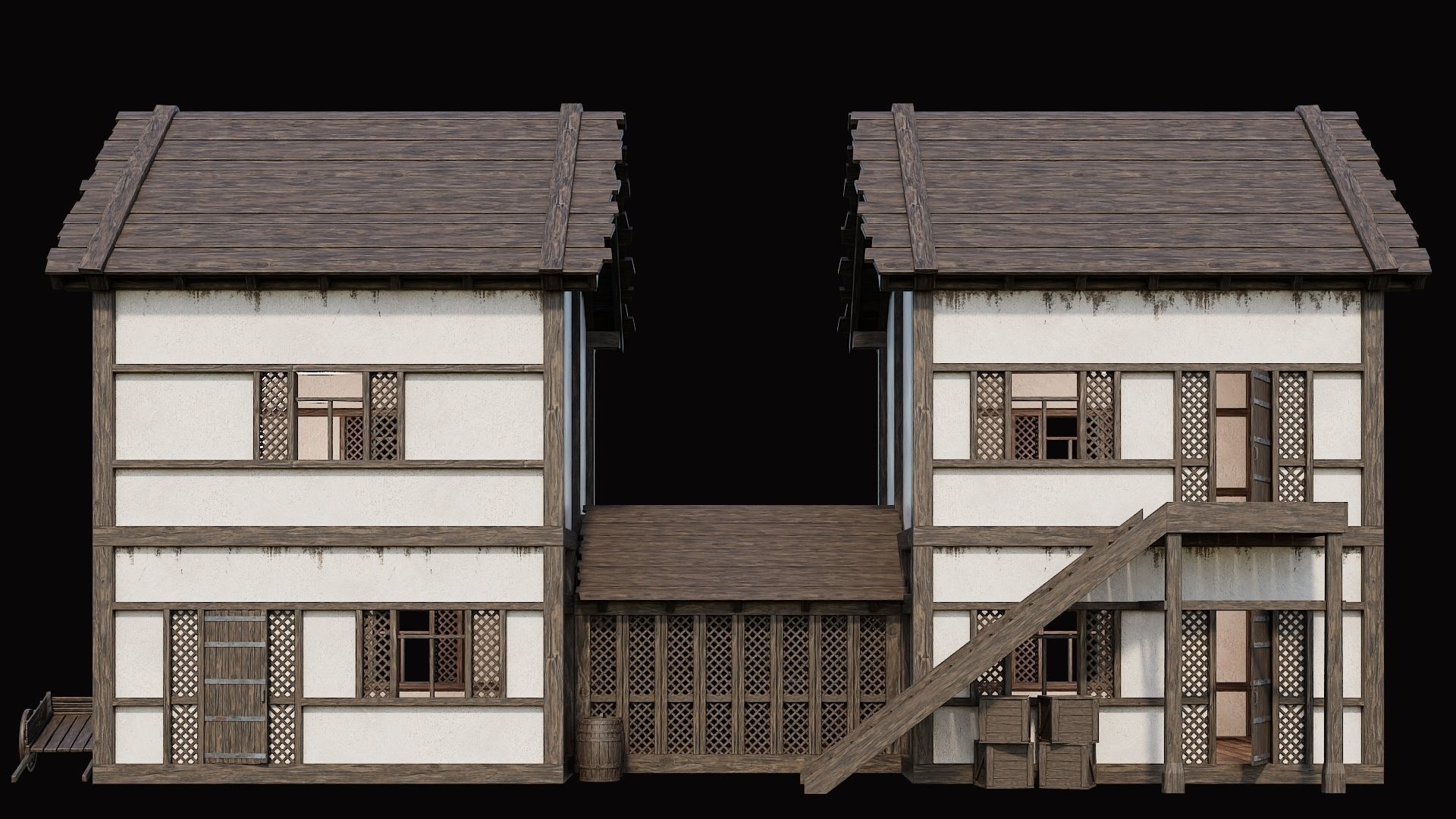 Medieval Village Pack  - 10 Assets - 4K Textures Game Ready Low-poly 3D model_69