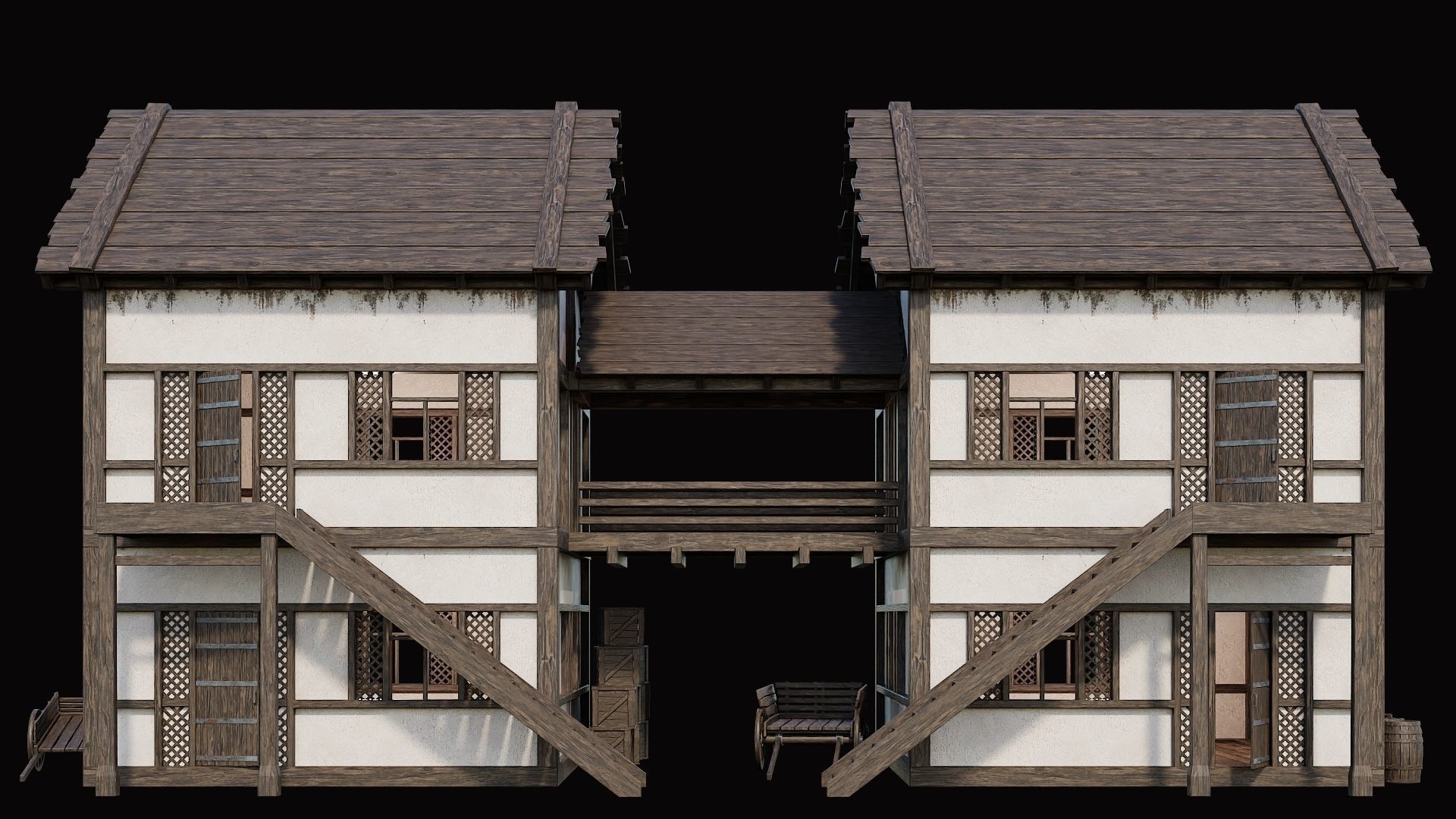 Medieval Village Pack  - 10 Assets - 4K Textures Game Ready Low-poly 3D model_45