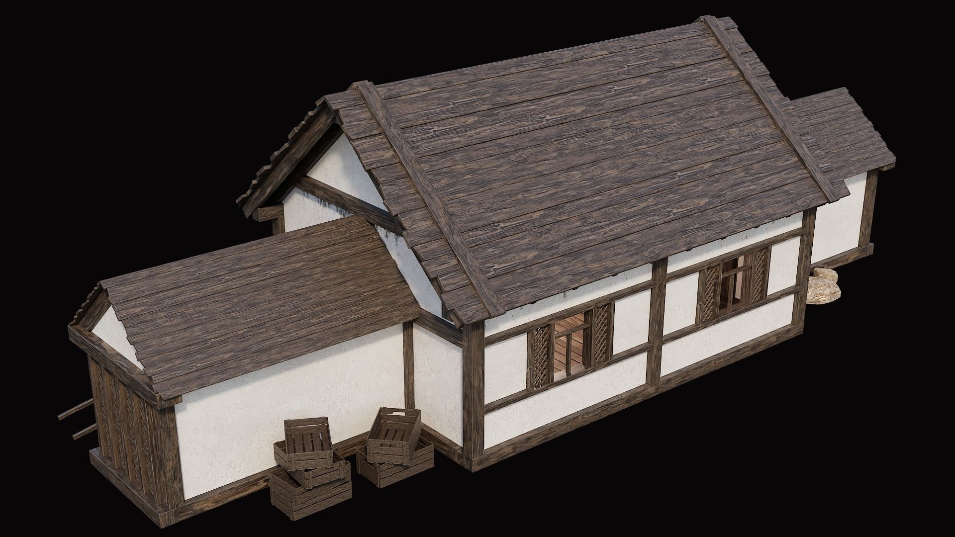 Medieval Village Pack  - 10 Assets - 4K Textures Game Ready Low-poly 3D model_31