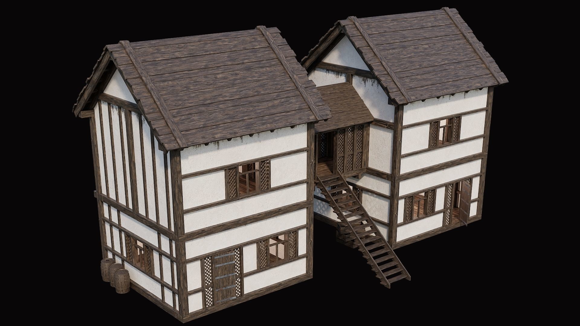 Medieval Village Pack  - 10 Assets - 4K Textures Game Ready Low-poly 3D model_62