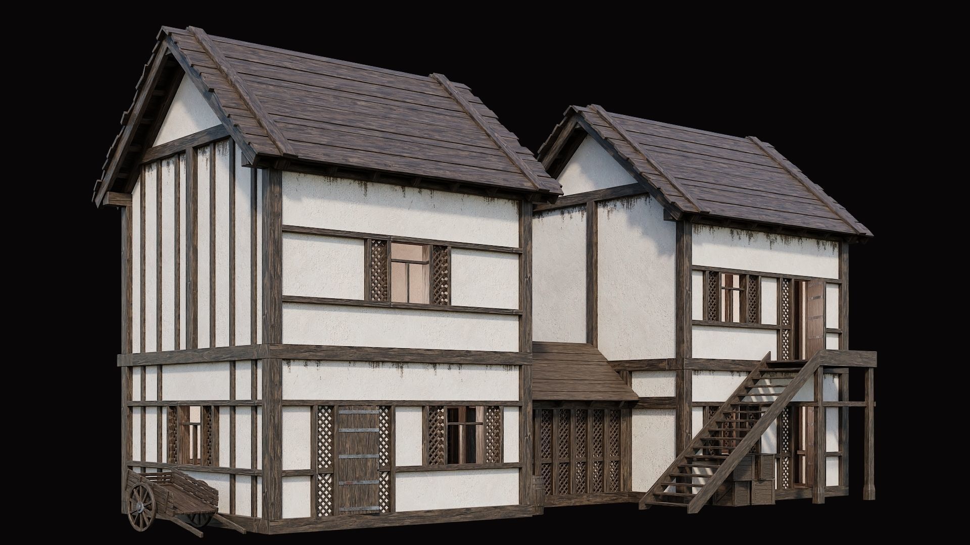 Medieval Village Pack  - 10 Assets - 4K Textures Game Ready Low-poly 3D model_65