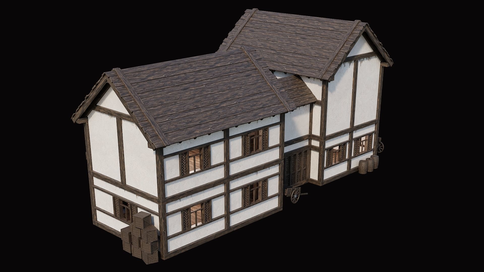 Medieval Village Pack  - 10 Assets - 4K Textures Game Ready Low-poly 3D model_55