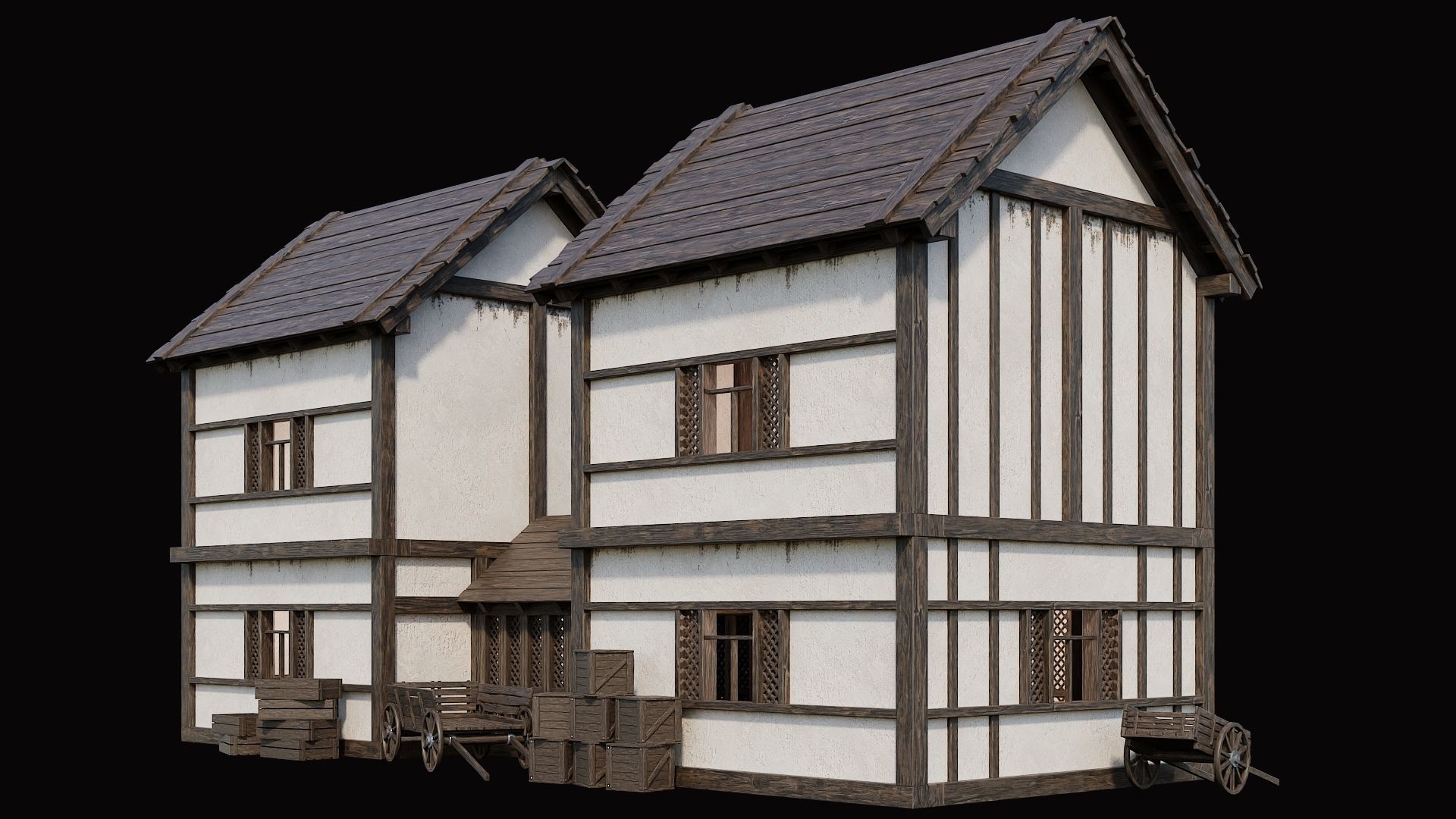 Medieval Village Pack  - 10 Assets - 4K Textures Game Ready Low-poly 3D model_66