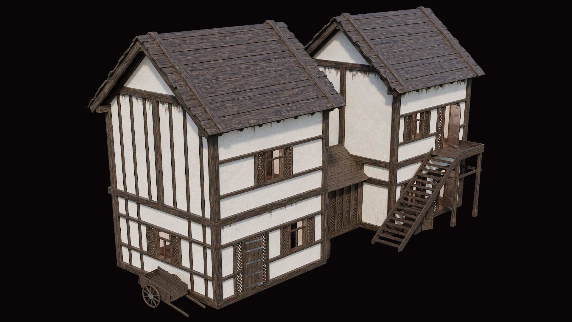 Medieval Village Pack  - 10 Assets - 4K Textures Game Ready Low-poly 3D model_70