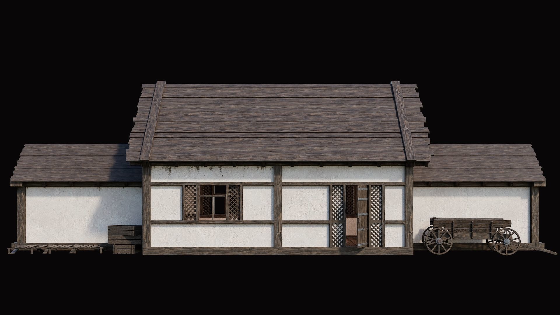 Medieval Village Pack  - 10 Assets - 4K Textures Game Ready Low-poly 3D model_29