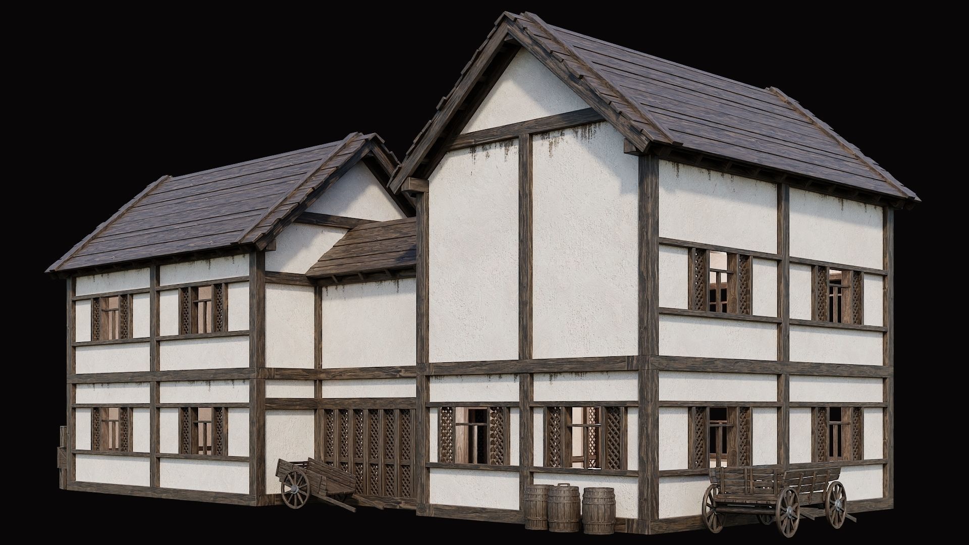 Medieval Village Pack  - 10 Assets - 4K Textures Game Ready Low-poly 3D model_50