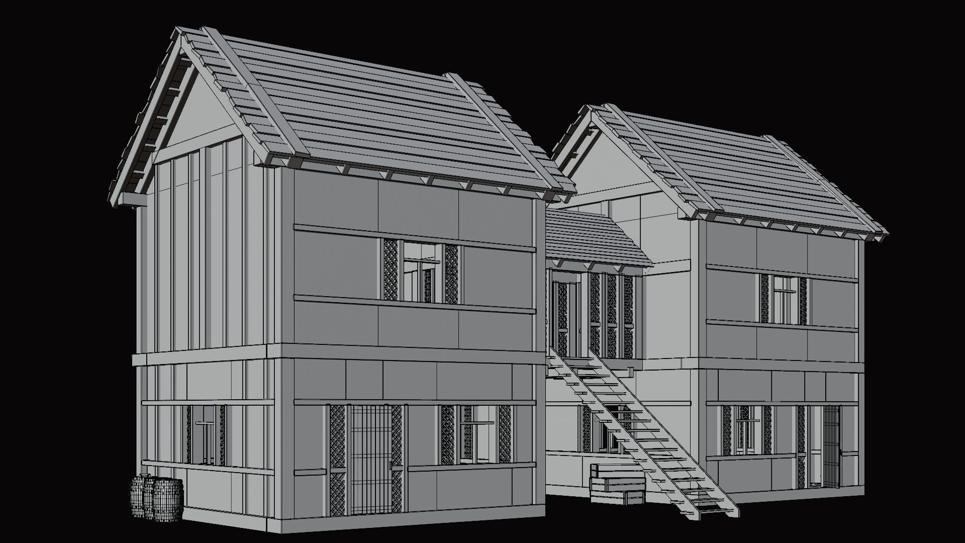 Medieval Village Pack  - 10 Assets - 4K Textures Game Ready Low-poly 3D model_64