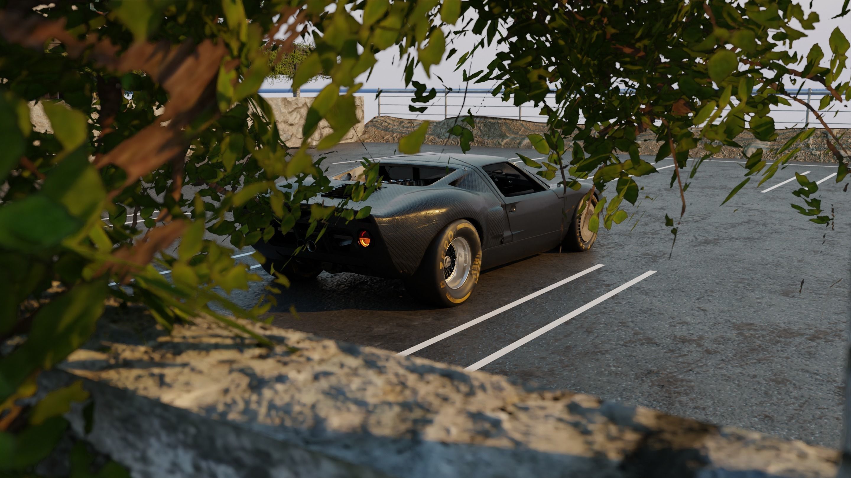 Automotive Render Scene 3D Blender File Textured 3D model_2