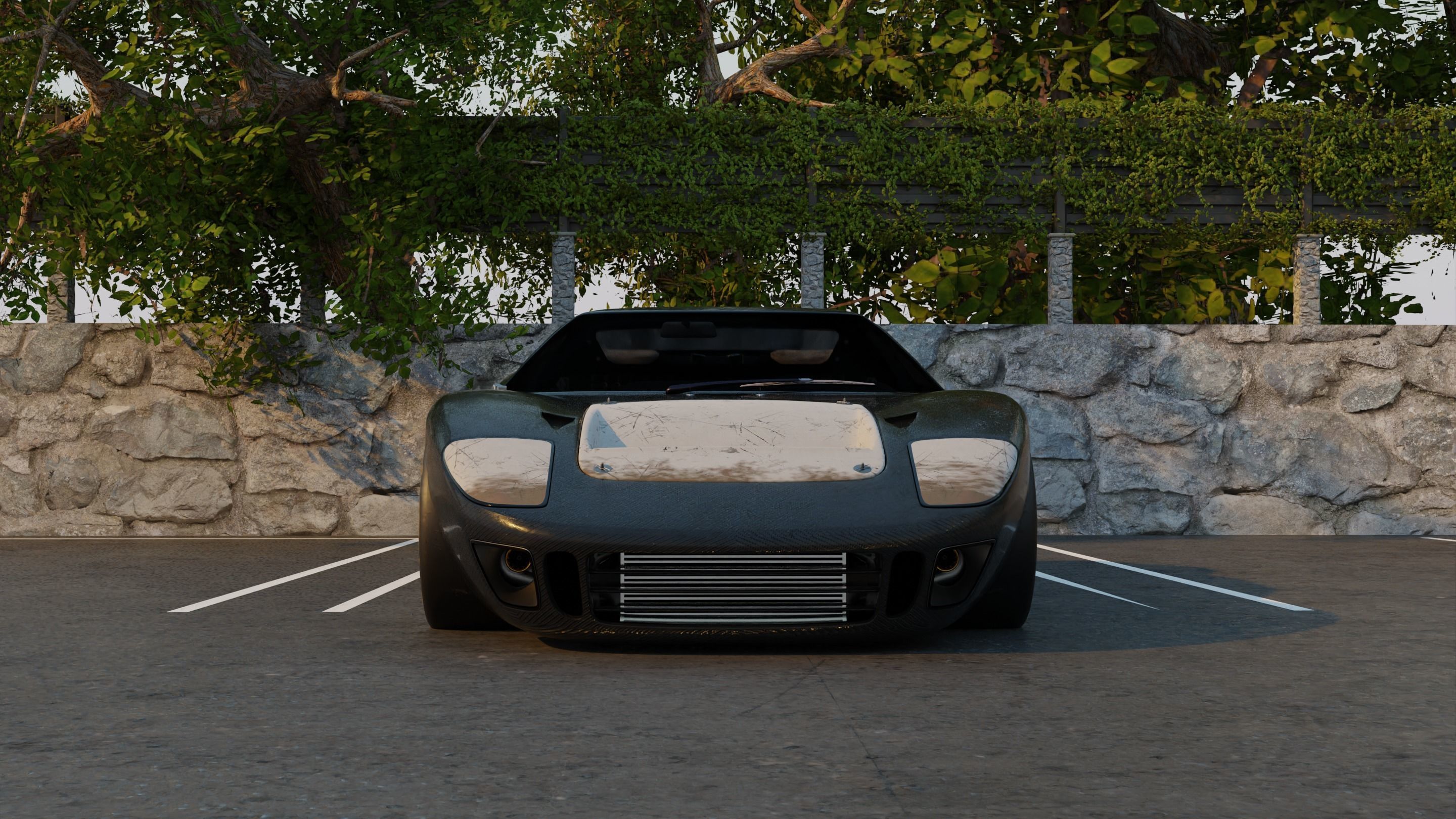 Automotive Render Scene 3D Blender File Textured 3D model_5