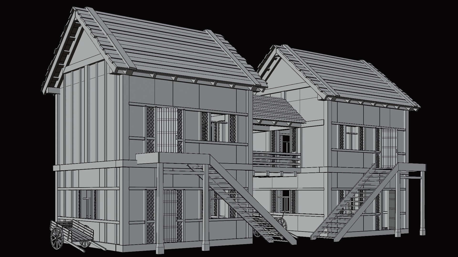 Medieval Village Pack  - 10 Assets - 4K Textures Game Ready Low-poly 3D model_30