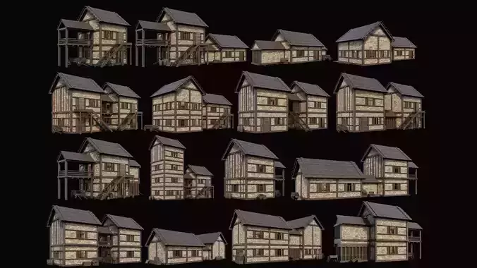 Medieval Village Pack  - 10 Assets - 4K Textures Game Ready