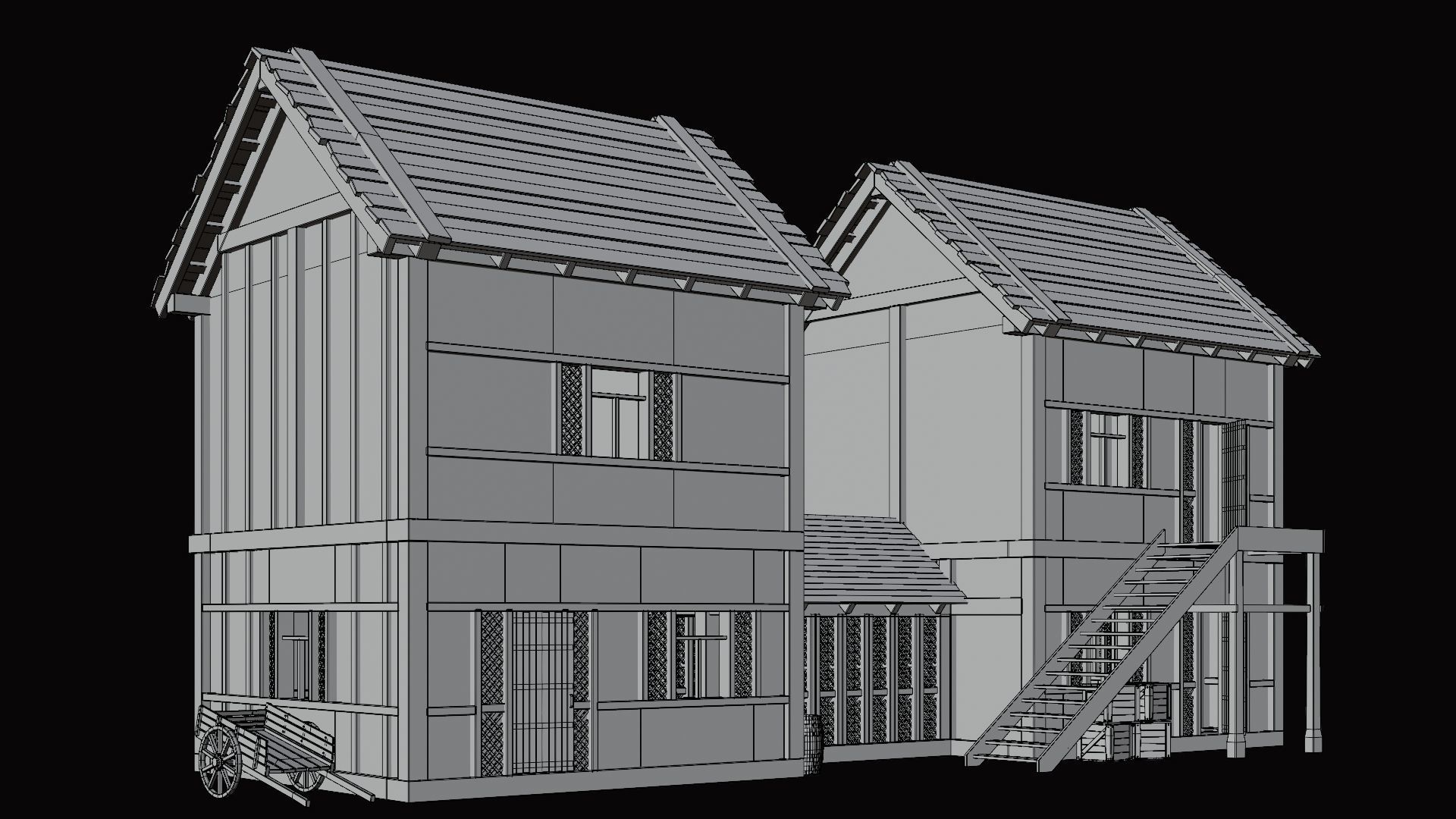 Medieval Village Pack  - 10 Assets - 4K Textures Game Ready Low-poly 3D model_45